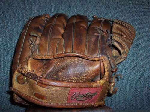 Mickey Mantle Rawlings MM Back